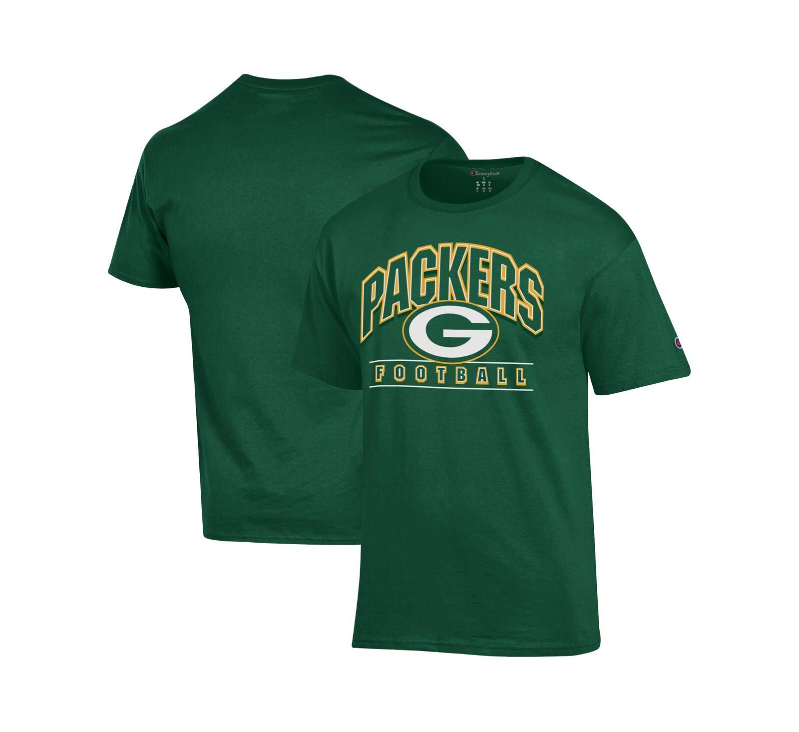 Champion Men's Forest Green Bay Packers Helmet T-Shirt