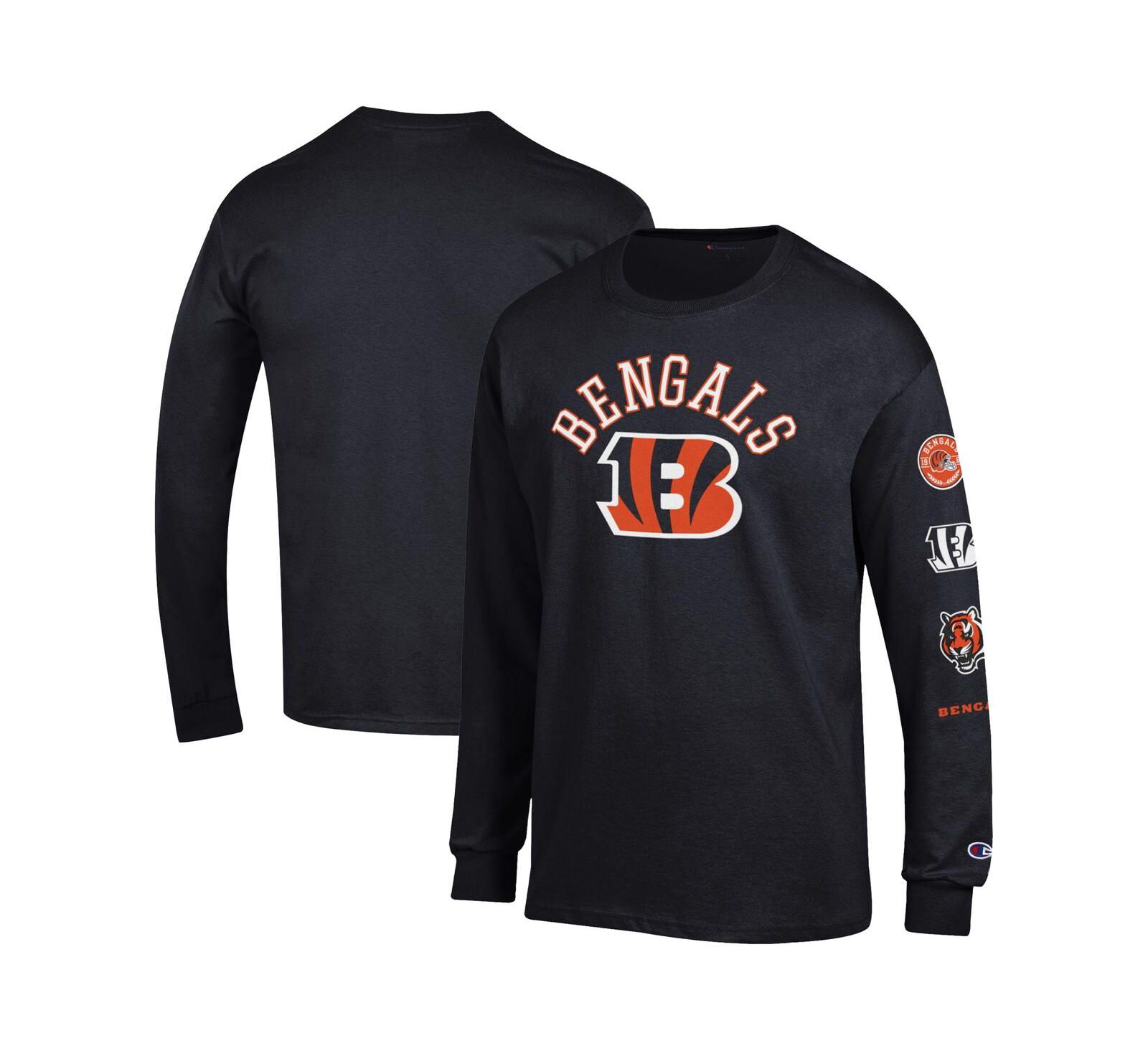 Champion Men's Black Cincinnati Bengals Seal Long Sleeve T-Shirt