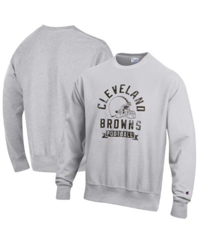 Champion Men's Heather Gray Cleveland Browns Reverse Weave Fleece Pullover Sweatshirt