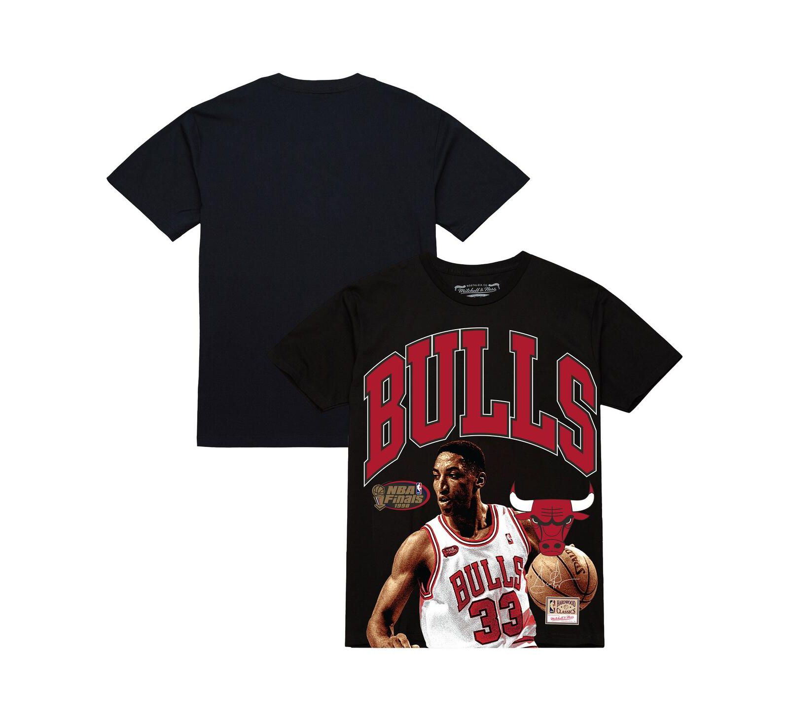 Мужская футболка Mitchell & Ness Scottie Pippen Black Chicago Bulls Hardwood Classics Player Arch T-Shirt