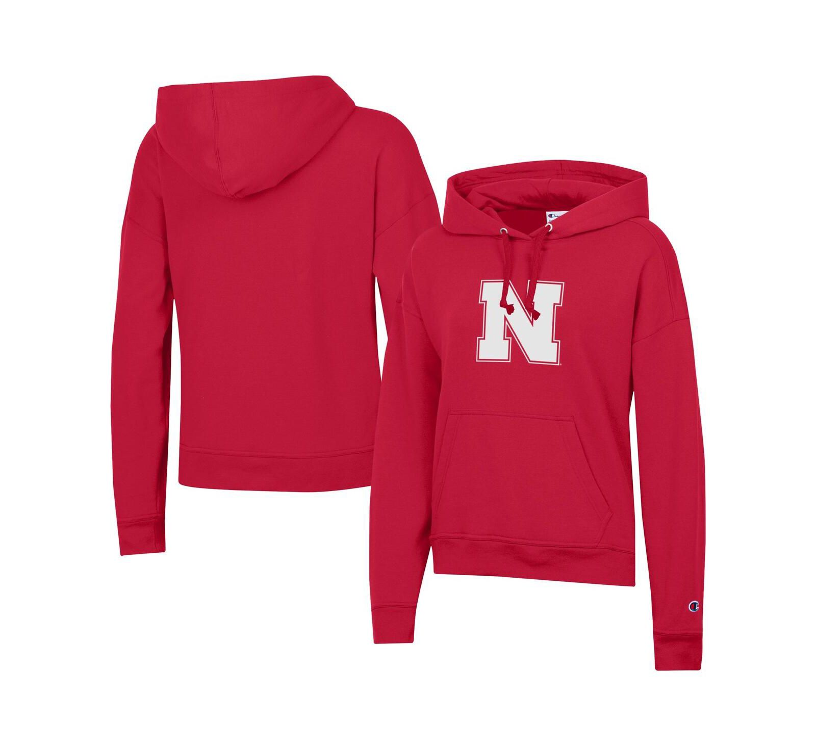Champion Women's Scarlet Nebraska Huskers Power Blend Fleece Hoodie