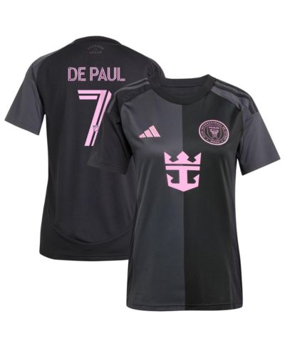 Adidas Women's Rodrigo De Paul Black Inter Miami CF 2025 The Fortitude Kit Replica Player Jersey