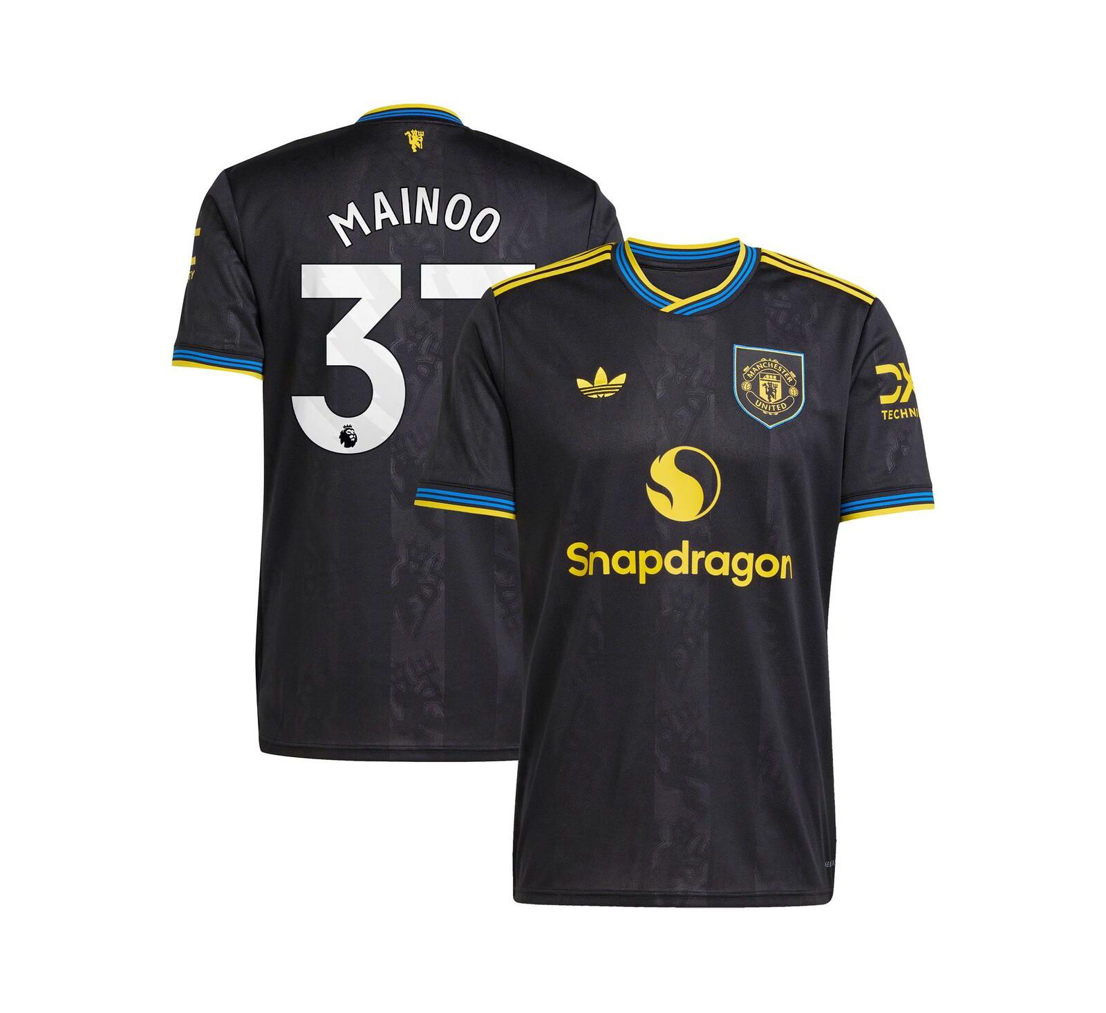 Adidas Men's Kobbie Mainoo Black Manchester United 2025/26 Third Replica Player Jersey