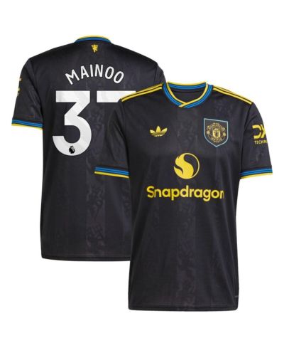 Adidas Men's Kobbie Mainoo Black Manchester United 2025/26 Third Replica Player Jersey