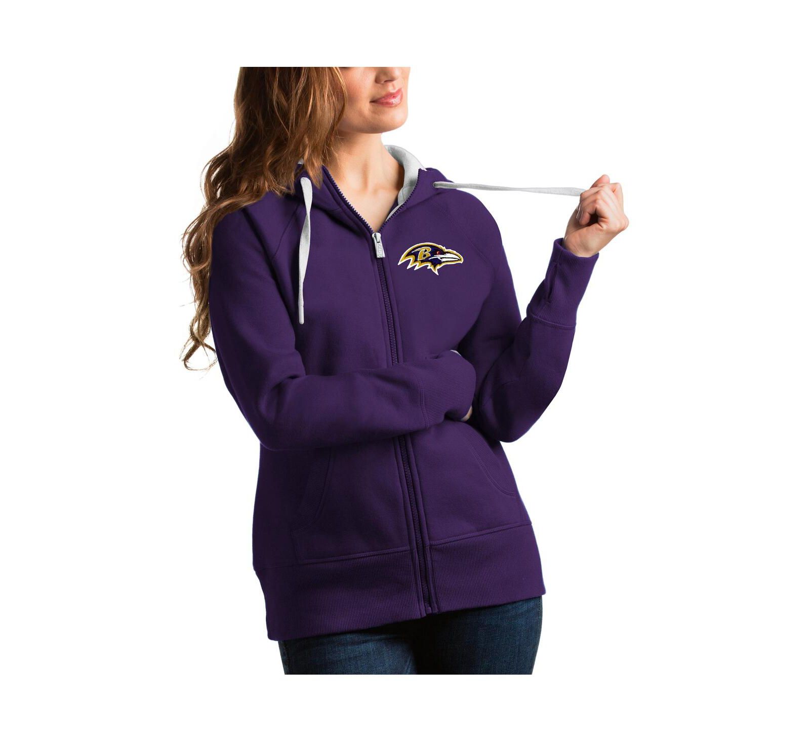 Antigua Женское фиолетовое худи Baltimore Ravens Victory Full-Zip