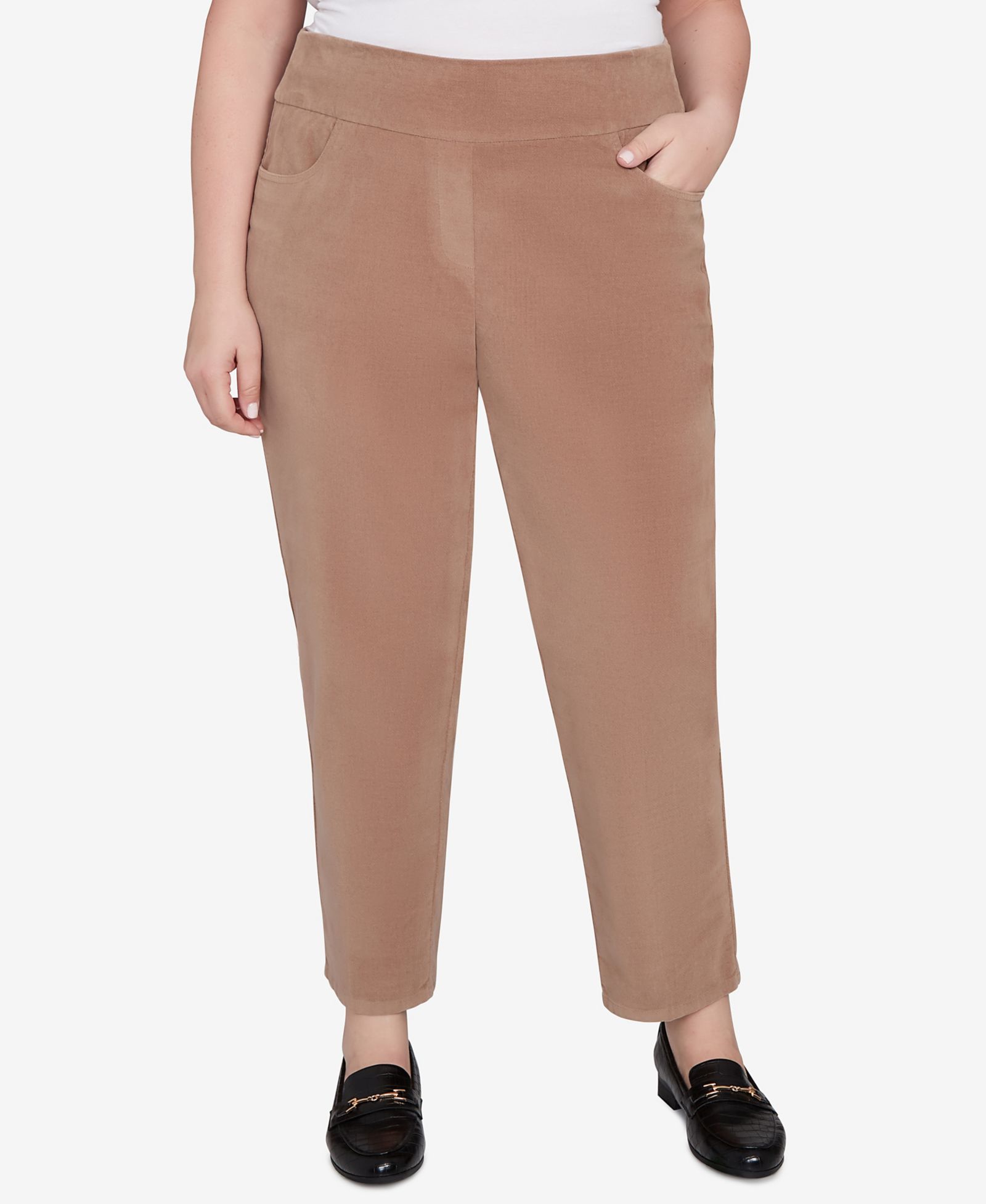 Брюки Alfred Dunner Plus Size Vienna Allure Fit из вельвета
