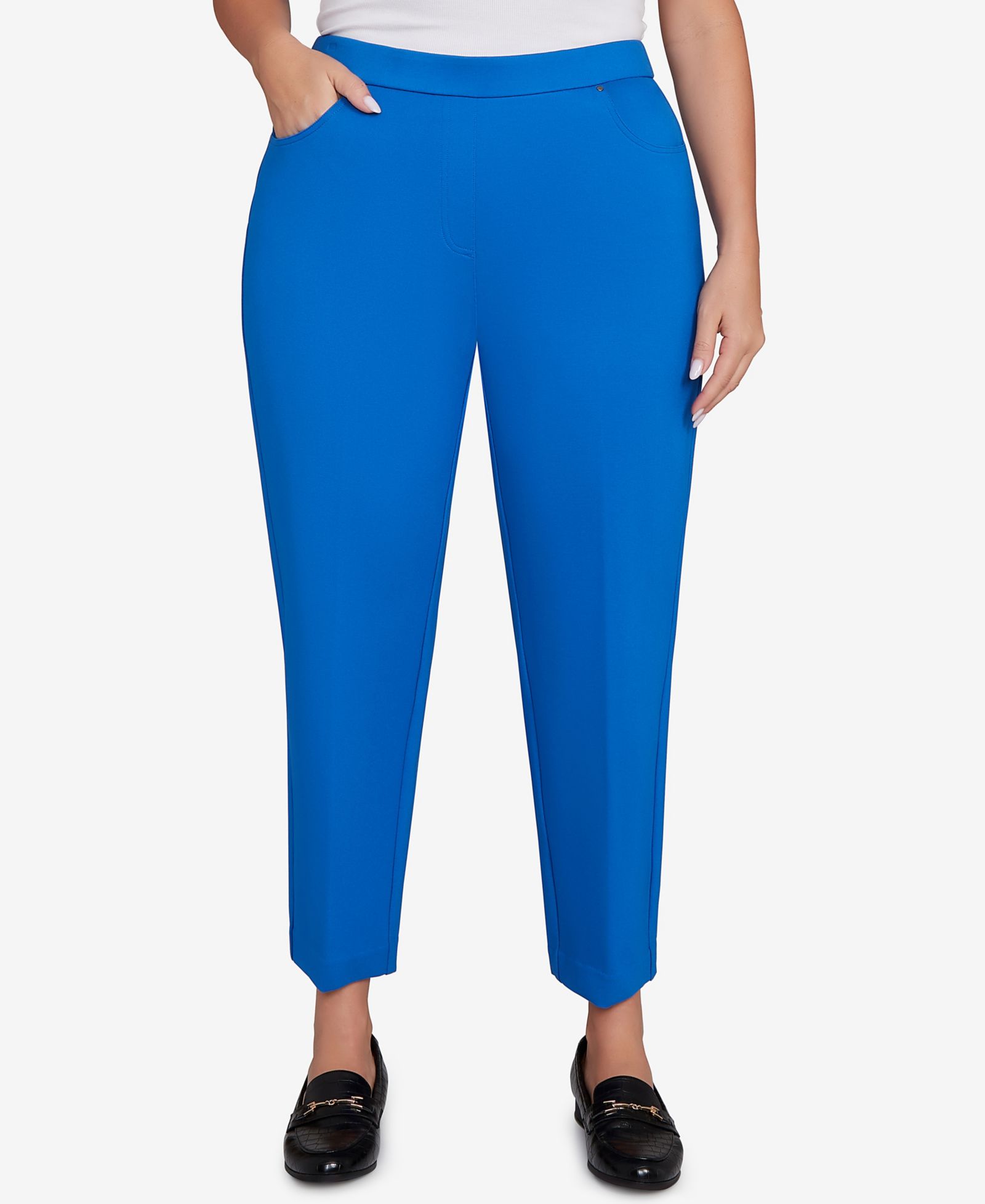 Alfred Dunner Plus Size Barcelona Stretch Ponte Knit Short Length Pant