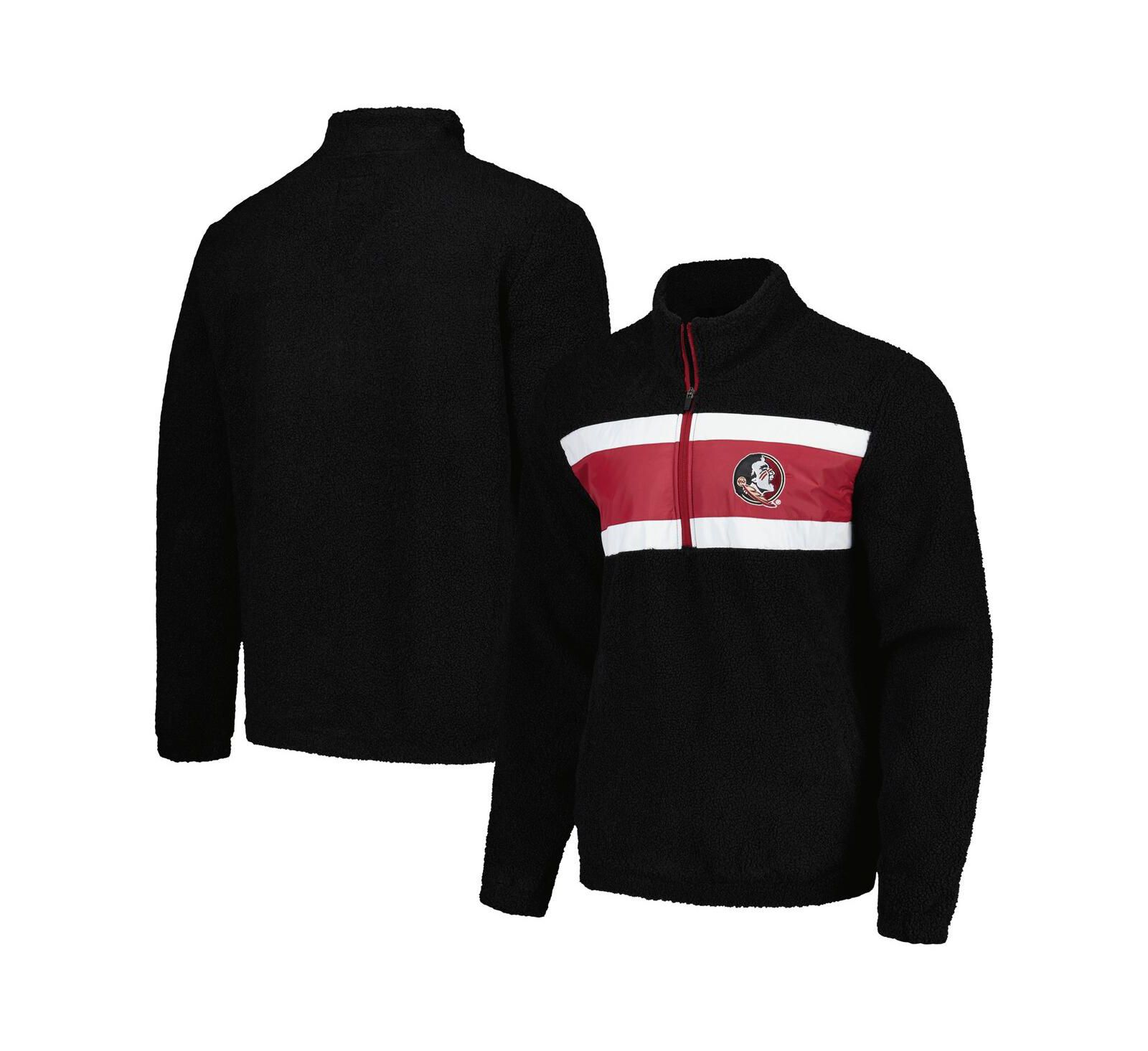 Мужская толстовка G-III Sports by Carl Banks Black Florida State Seminoles Pinch Runner Half-Zip