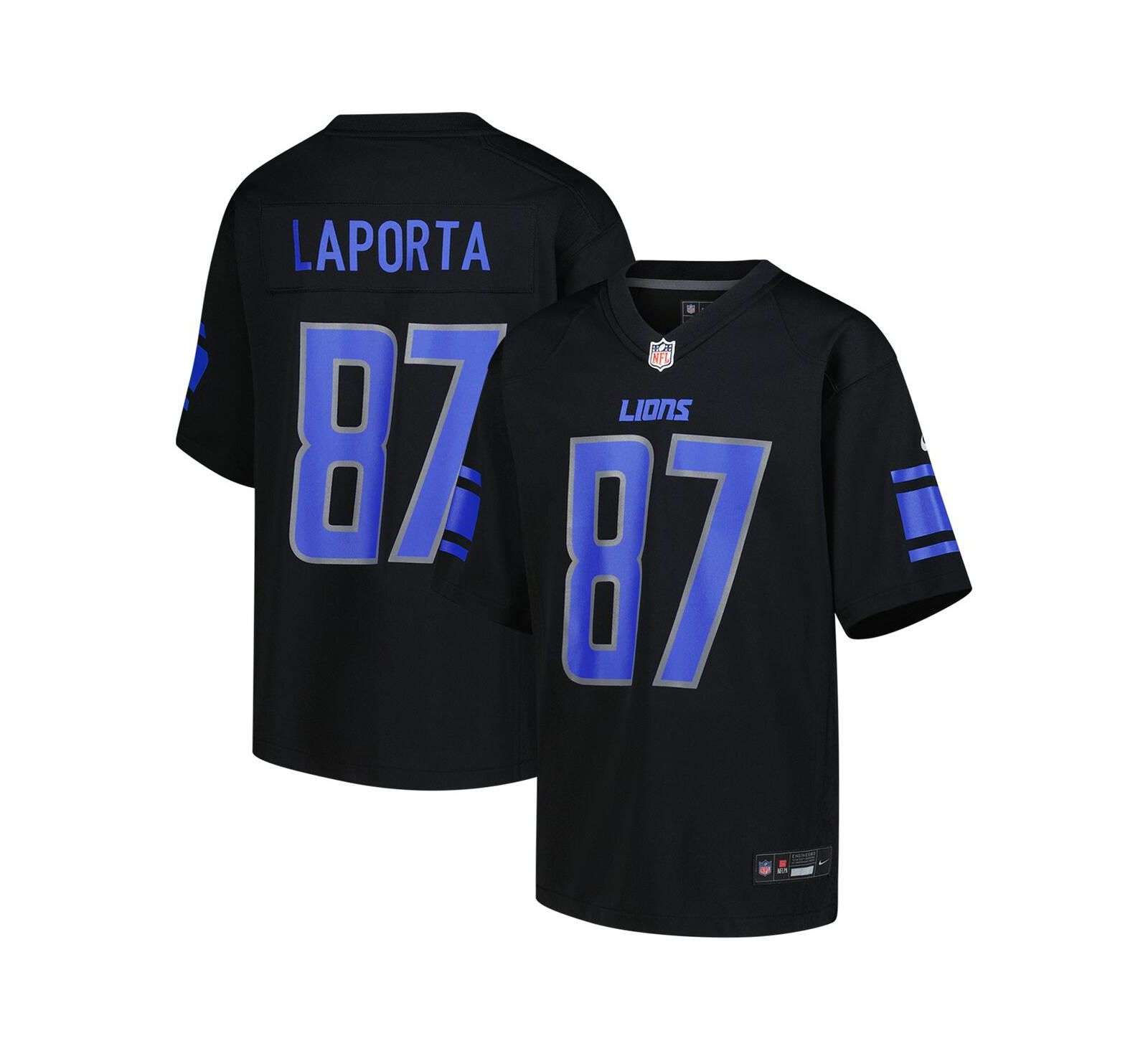 Детская джерси Nike Sam LaPorta Black Detroit Lions Game Jersey