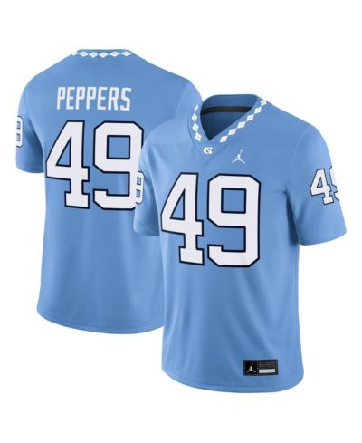 Мужская джерси Jordan Julius Peppers Carolina Blue North Carolina Tar Heels Alumni Football Game