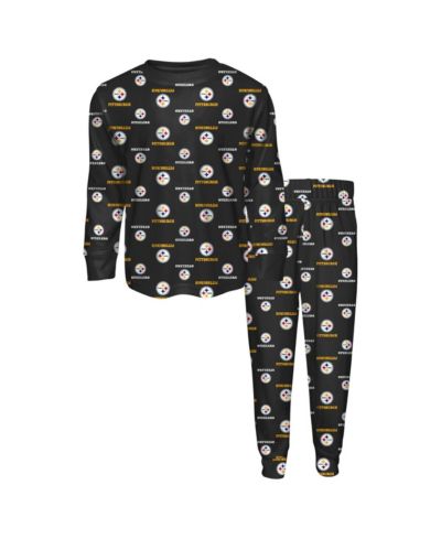 Outerstuff Детский комплект для сна: футболка с длинным рукавом и брюки Pittsburgh Steelers