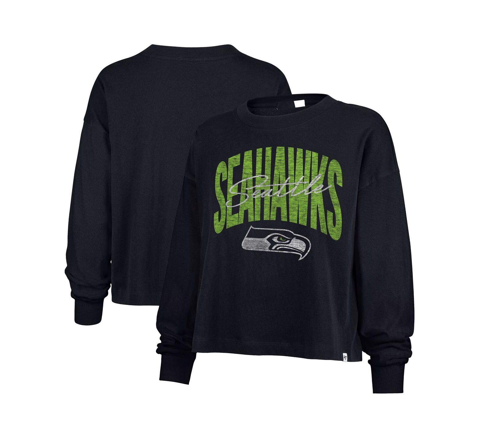 '47 Brand Women's College Navy Seattle Seahawks Muse Sydney Long Sleeve T-Shirt