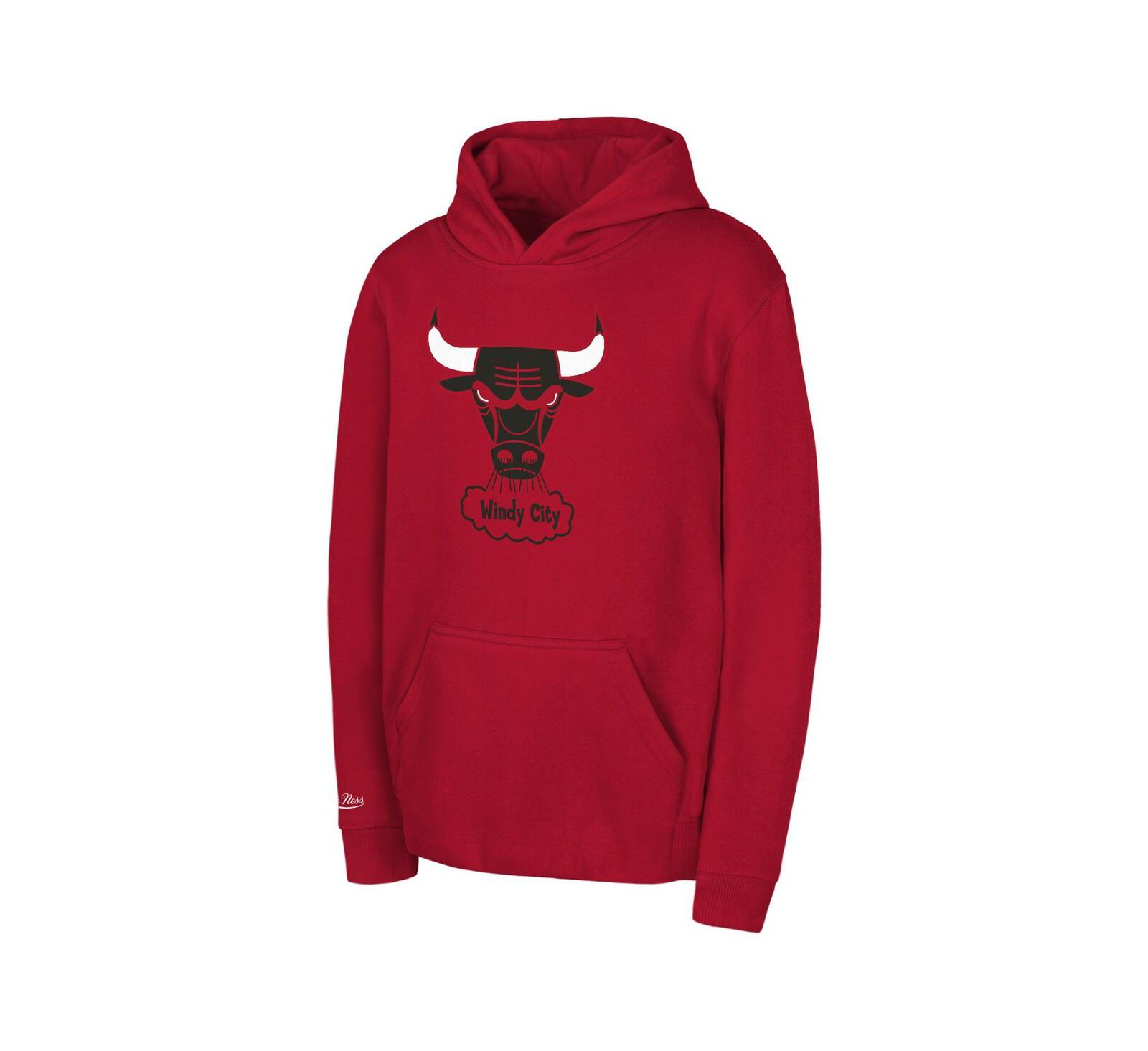 Детская толстовка Mitchell & Ness Red Chicago Bulls Retro Logo Pullover Hoodie