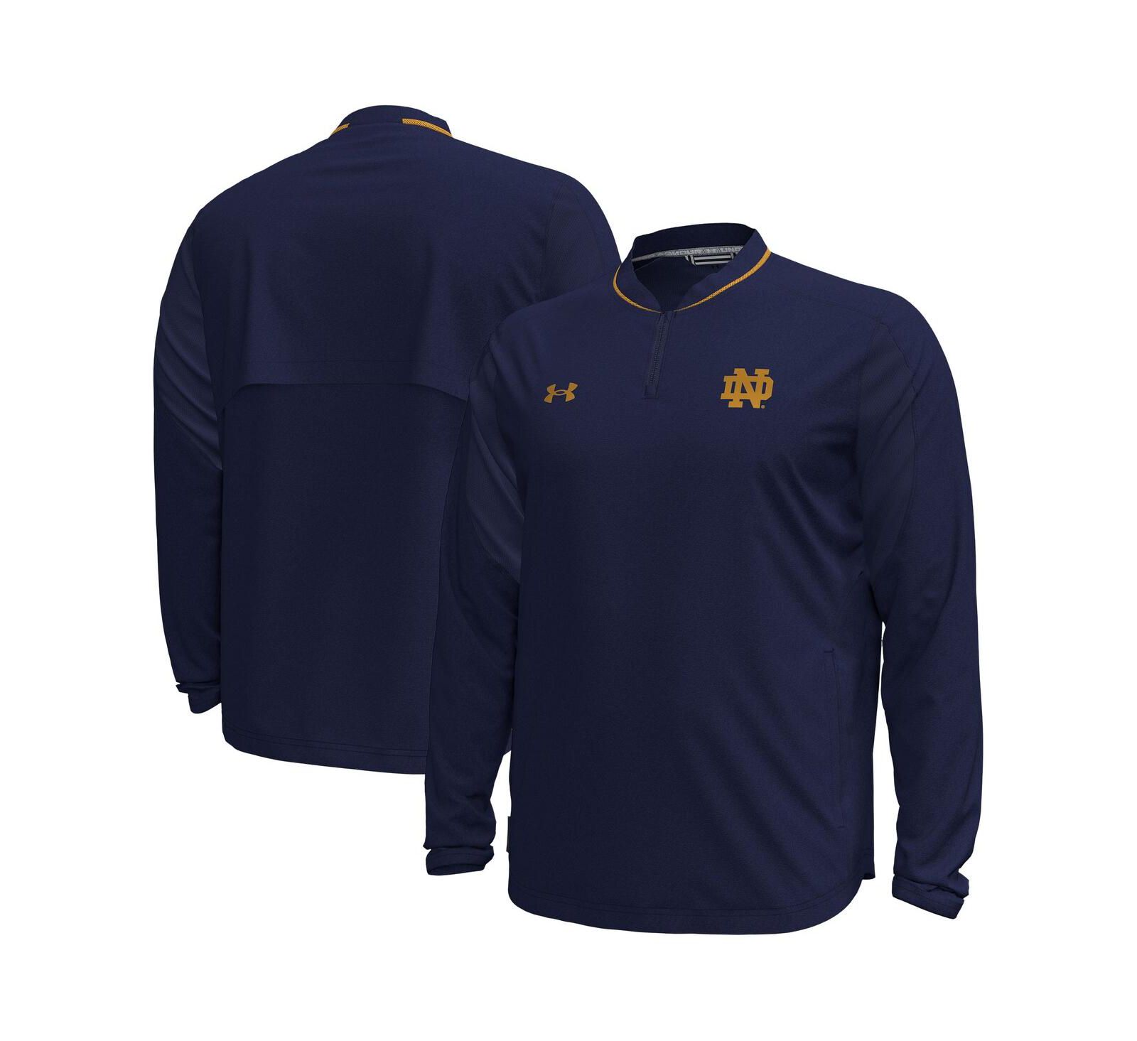 Under Armour Men's Navy Notre Dame Fighting Irish Motivate Long Sleeve Quarter-Zip Jacket