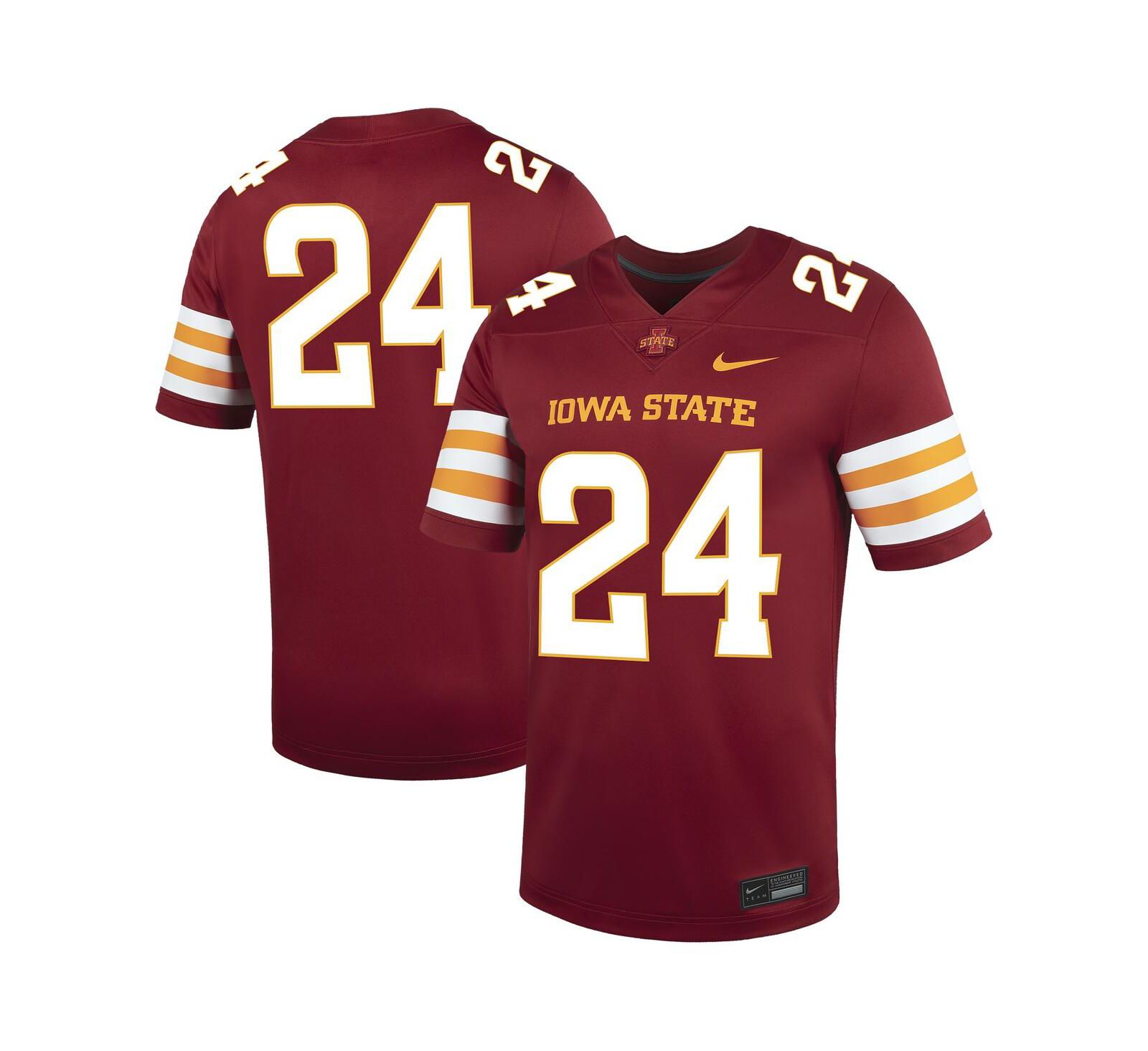 Джерси Nike Men's 24 Cardinal Iowa State Cyclones Untouchable Replica Game