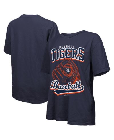 Majestic Women's Navy Detroit Tigers Oversized First Base T-Shirt