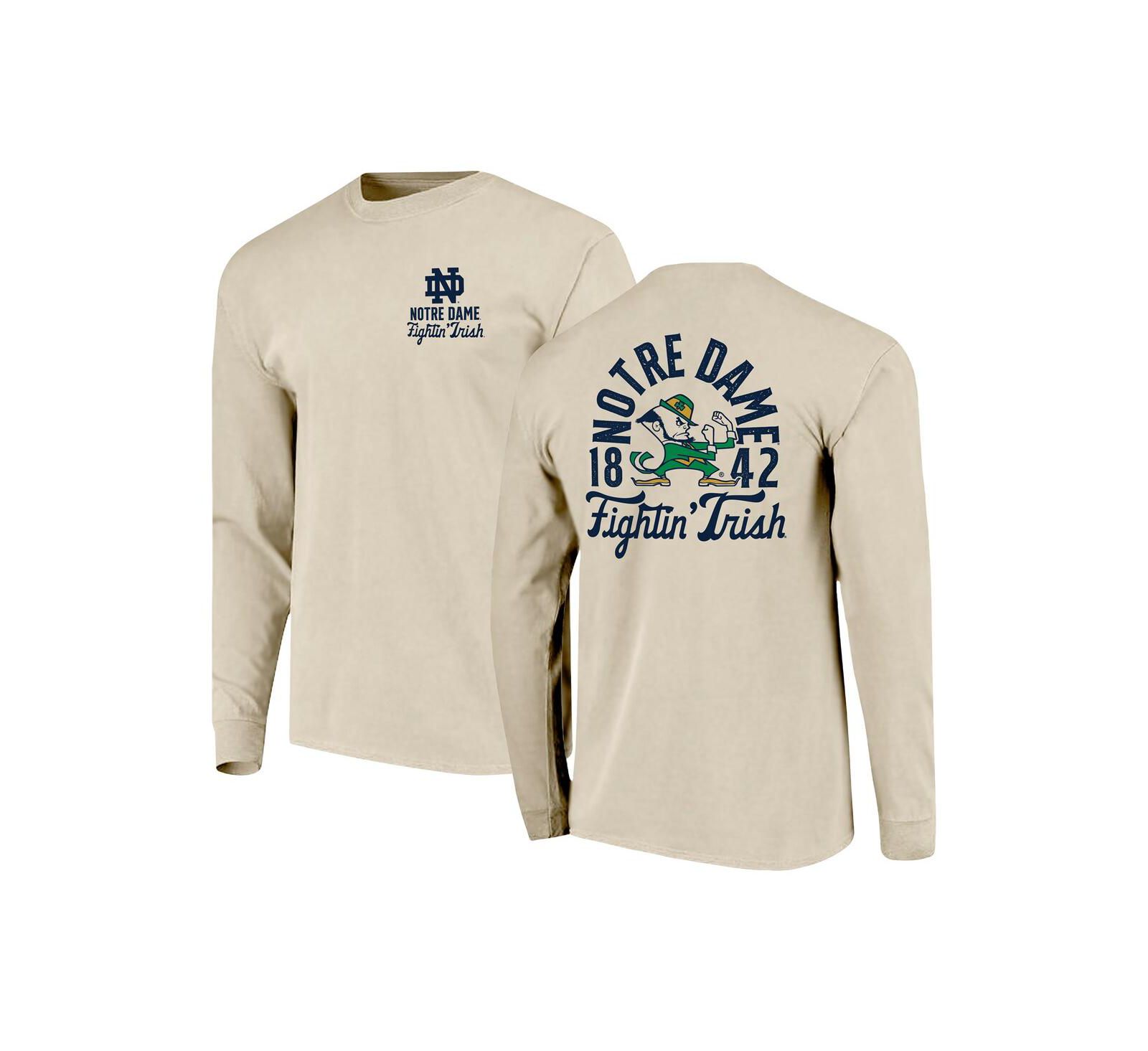 Image One Мужская футболка с длинным рукавом и принтом Notre Dame Fighting Irish