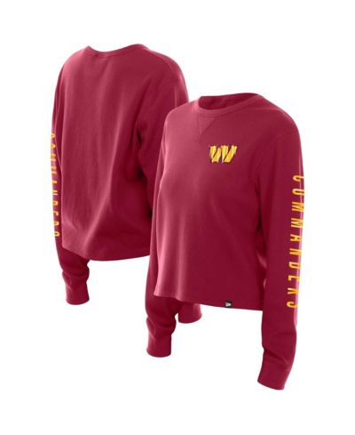New Era Women's Burgundy Washington Commanders Sport Night Thermal Long Sleeve T-Shirt