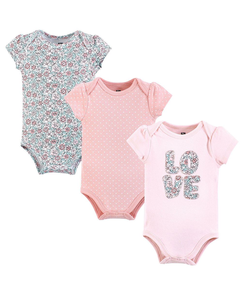 Hudson Baby комплект боди из хлопка для девочек 3 шт.