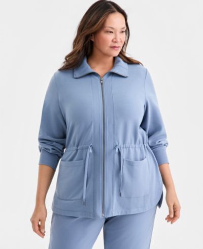 Женский флисовый анорак Style & Co Plus Size LuxLounge Knit Jacket