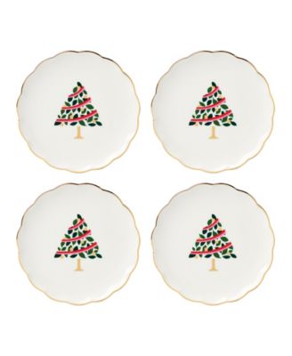 Набор тарелок Kate Spade Evergreen Scallop Tidbit, 4 штуки