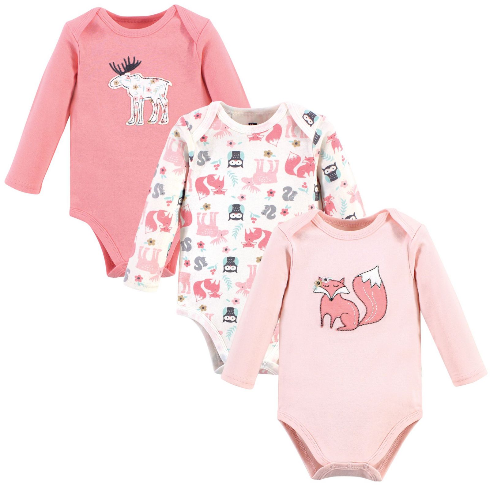Hudson Baby комплект из 3 боди Hudson Essential из хлопка для девочек