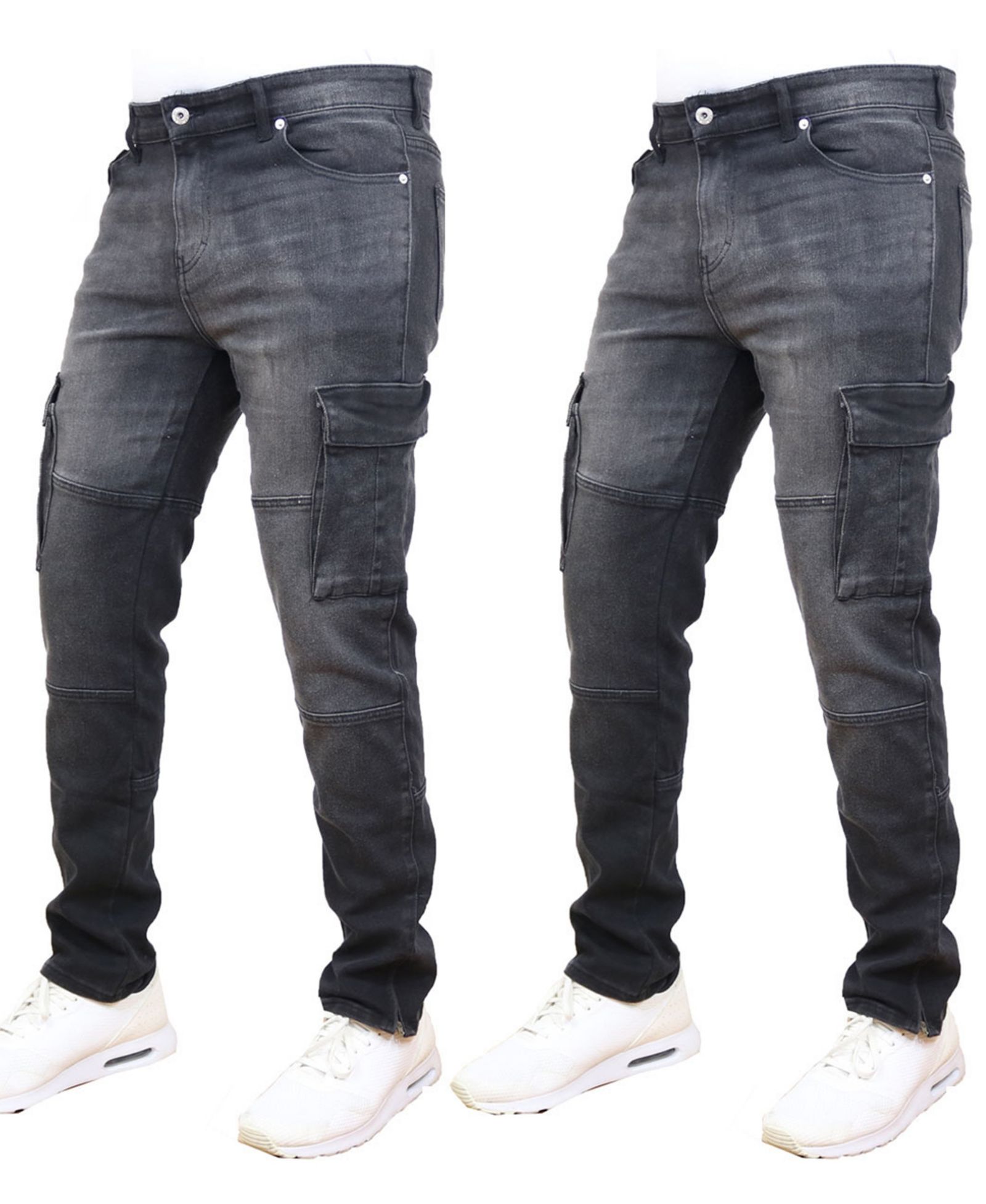 Blue Ice Men's 2-Pack Stretch Cargo Pocket Jeans