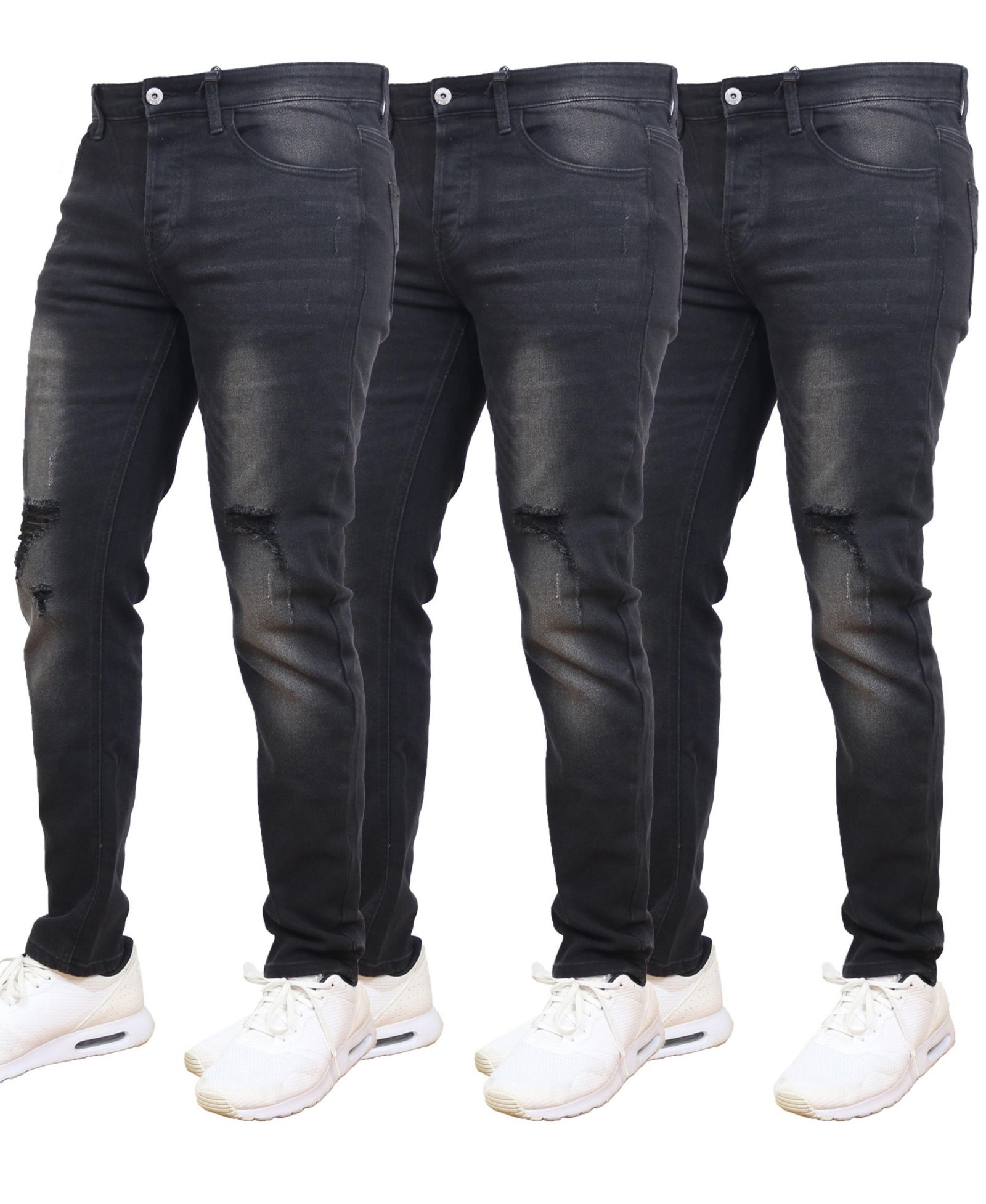 Джинсы Blue Ice Men's 3-pack с эффектом потертости и растягивающиеся