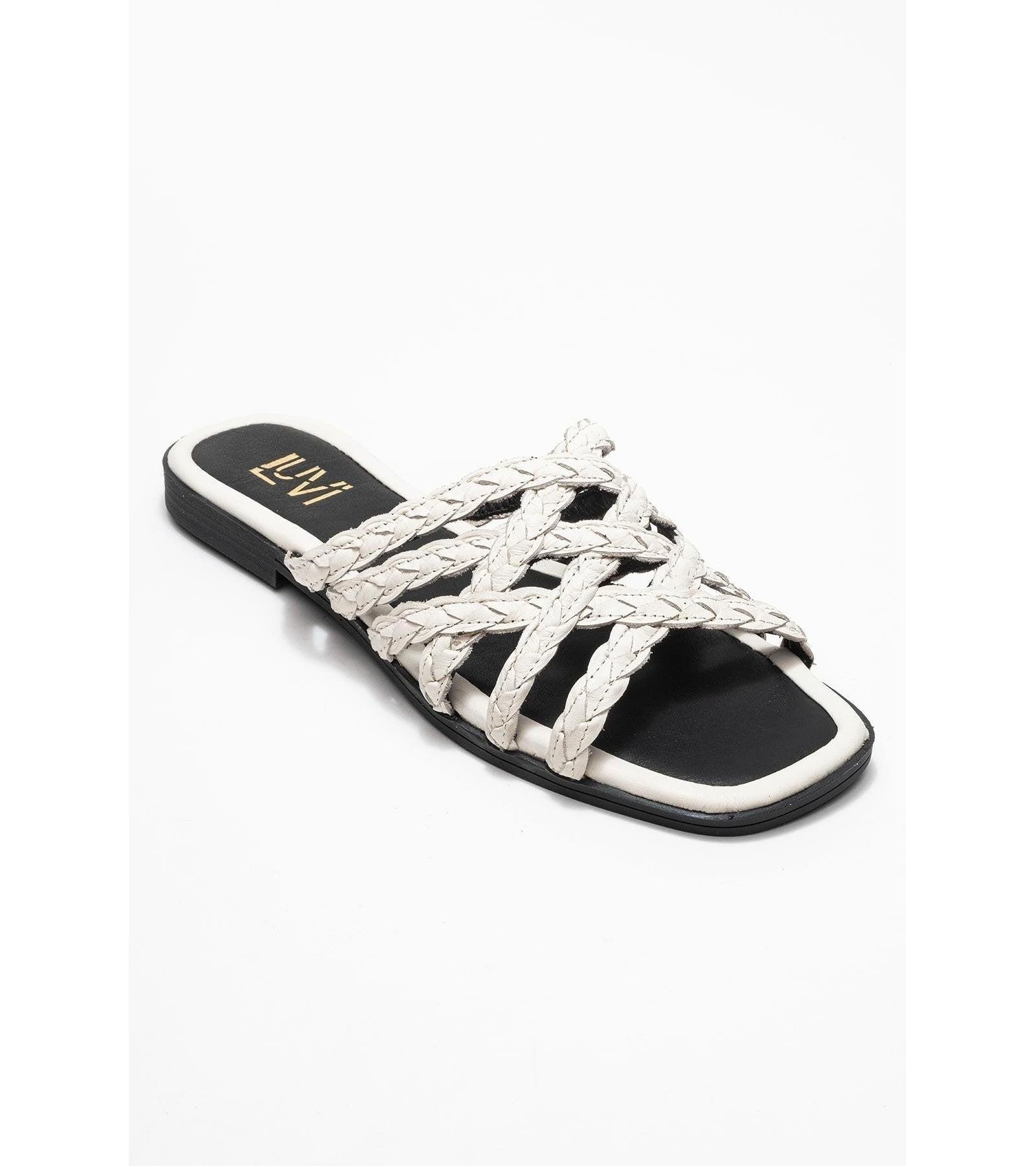 Forever & Always Shoes Women's Alisha Leather Slide Sandal