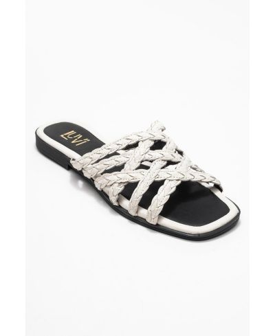 Forever & Always Shoes Women's Alisha Leather Slide Sandal
