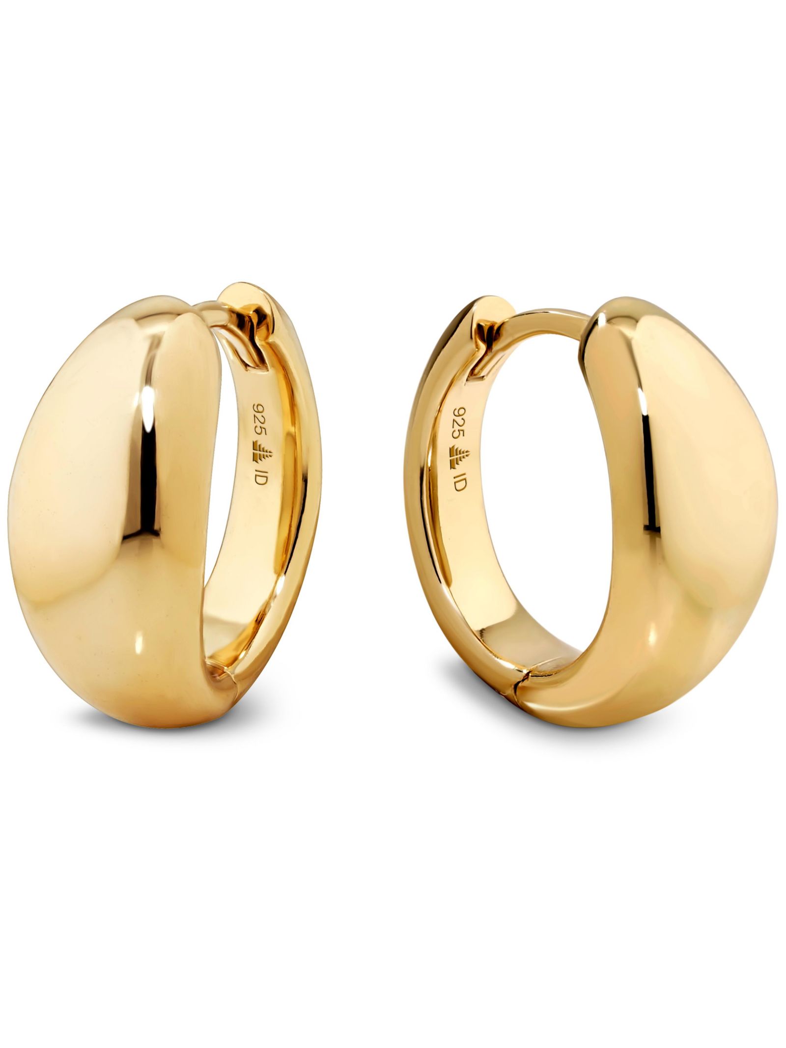 Devata Dome Hoop Earrings in Plated Sterling