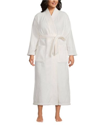 Lands' End Plus Size Уютная плюшевая длинная халат-накидка