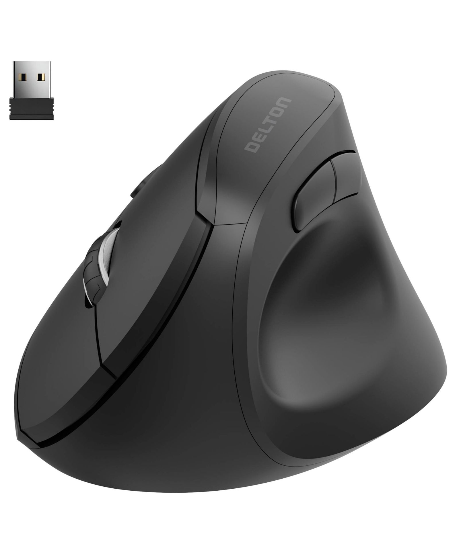 Delton S12 Pro Wireless Ergonomic Vertical Mouse for Windows, macOS, and iOS