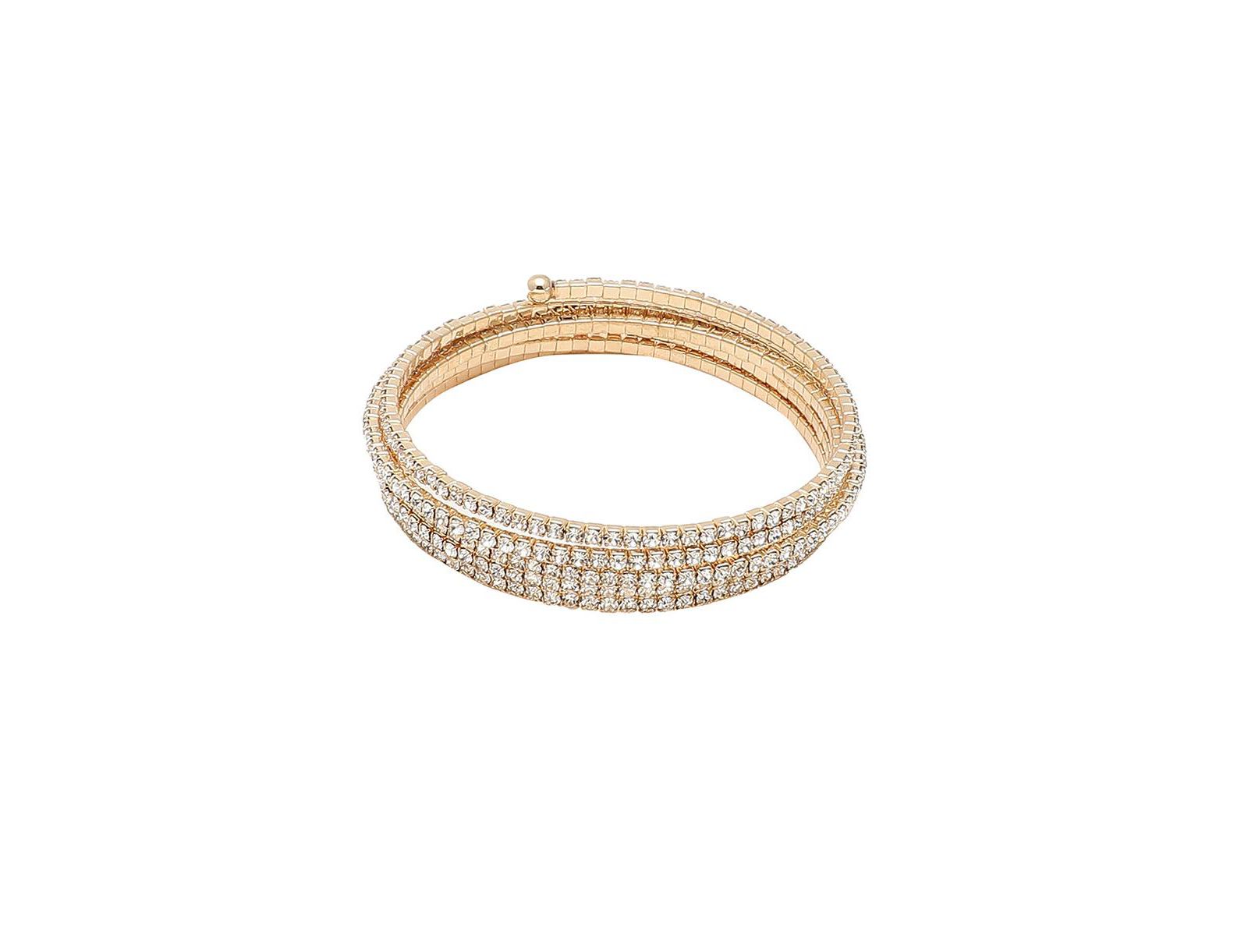 Женский золотой браслет SOHI Embellished Swirl
