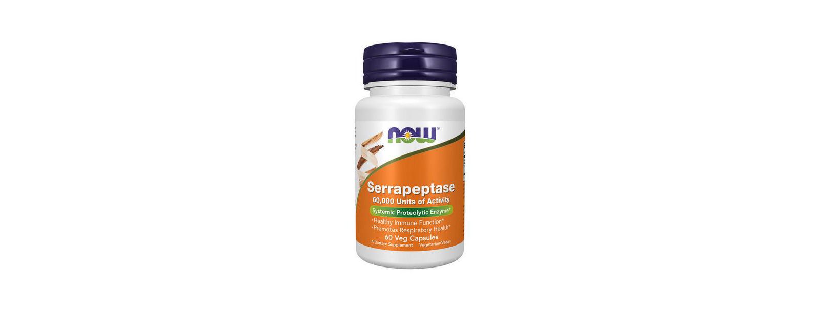 NOW Foods Serrapeptase, 60,000 Units, 60 Veg Caps