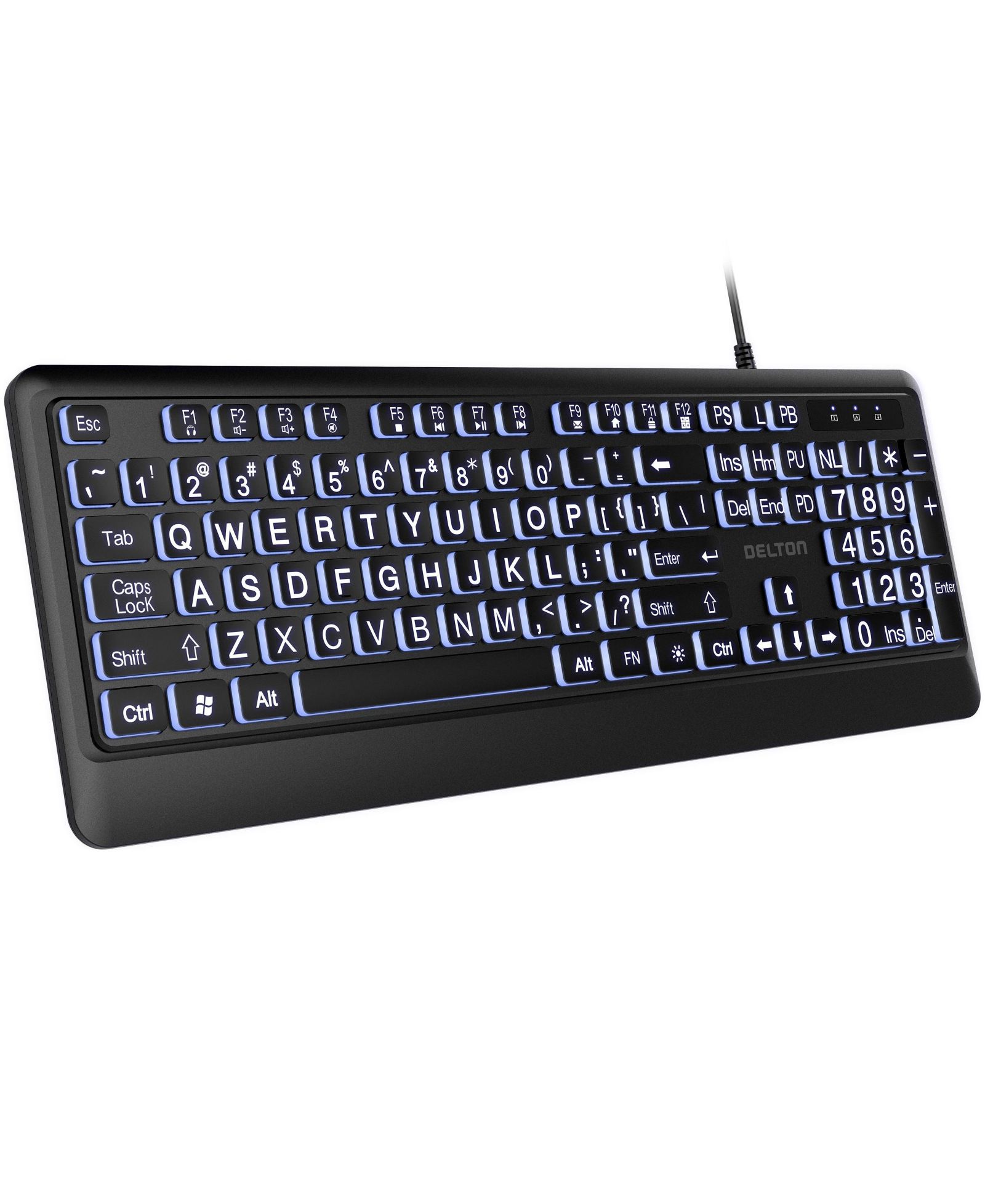 Delton KB20 Backlit Large Key Keyboard (DBKBG20)