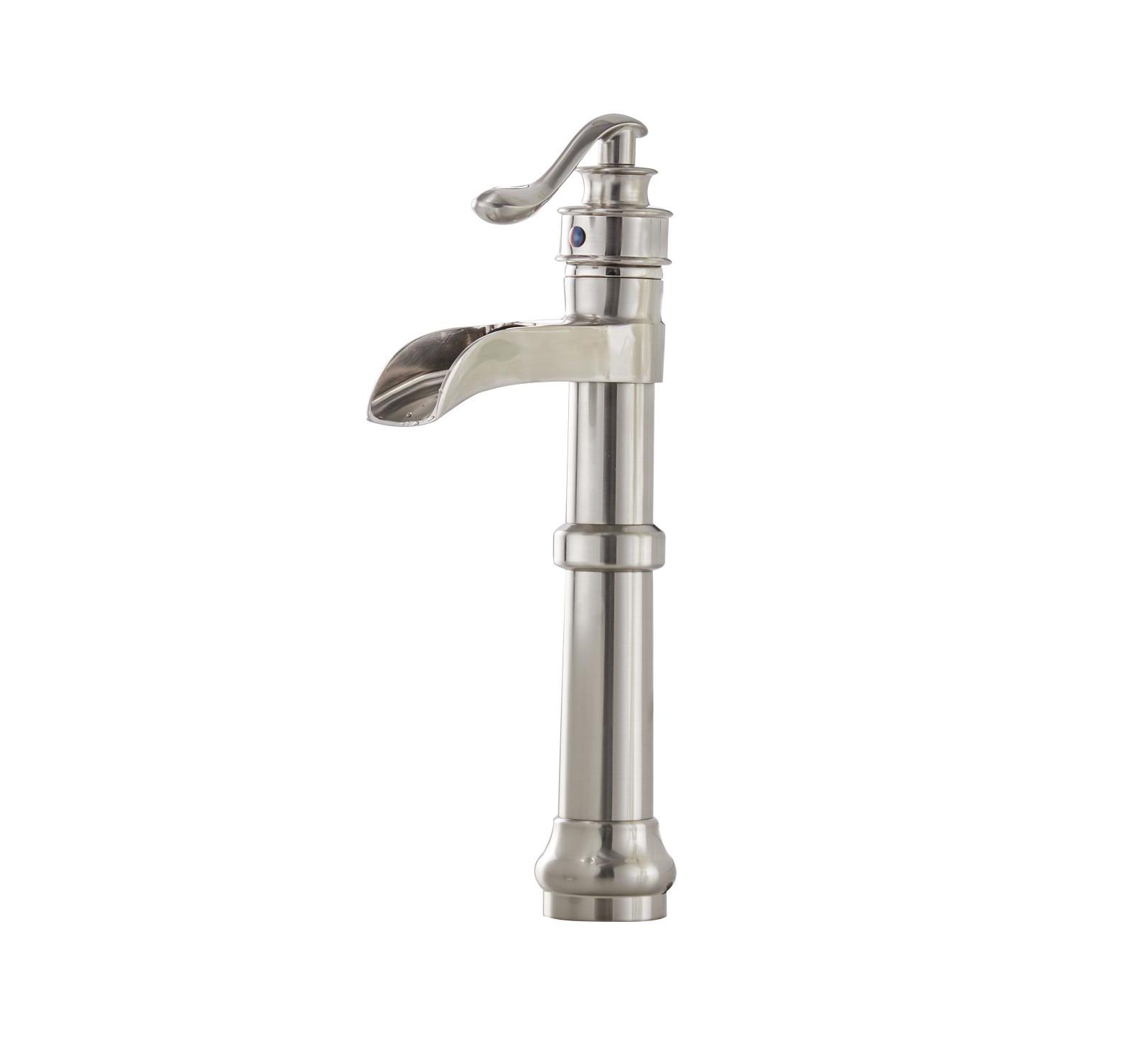 Смеситель для ванной Greenspring Polished Chrome Waterfall Vessel с Pop-Up Drain