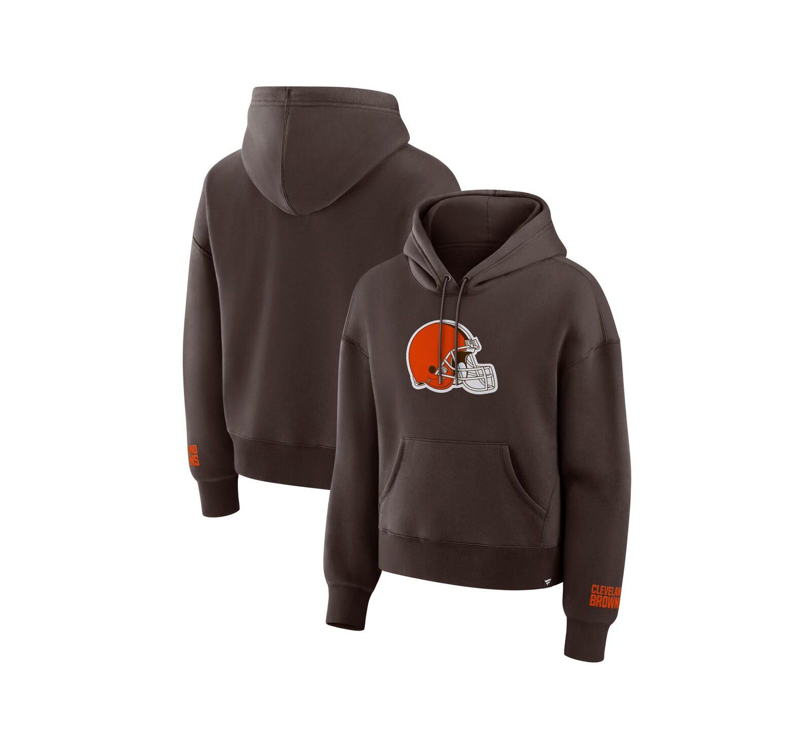 Женское худи Fanatics Brown Cleveland Browns Legacy Fleece Pullover