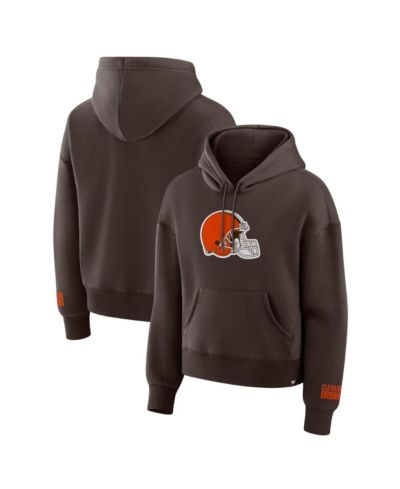 Женское худи Fanatics Brown Cleveland Browns Legacy Fleece Pullover