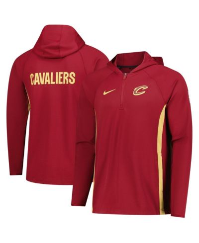 Мужская толстовка-худи Nike Wine Cleveland Cavaliers Authentic Dri-FIT с молнией на четверть