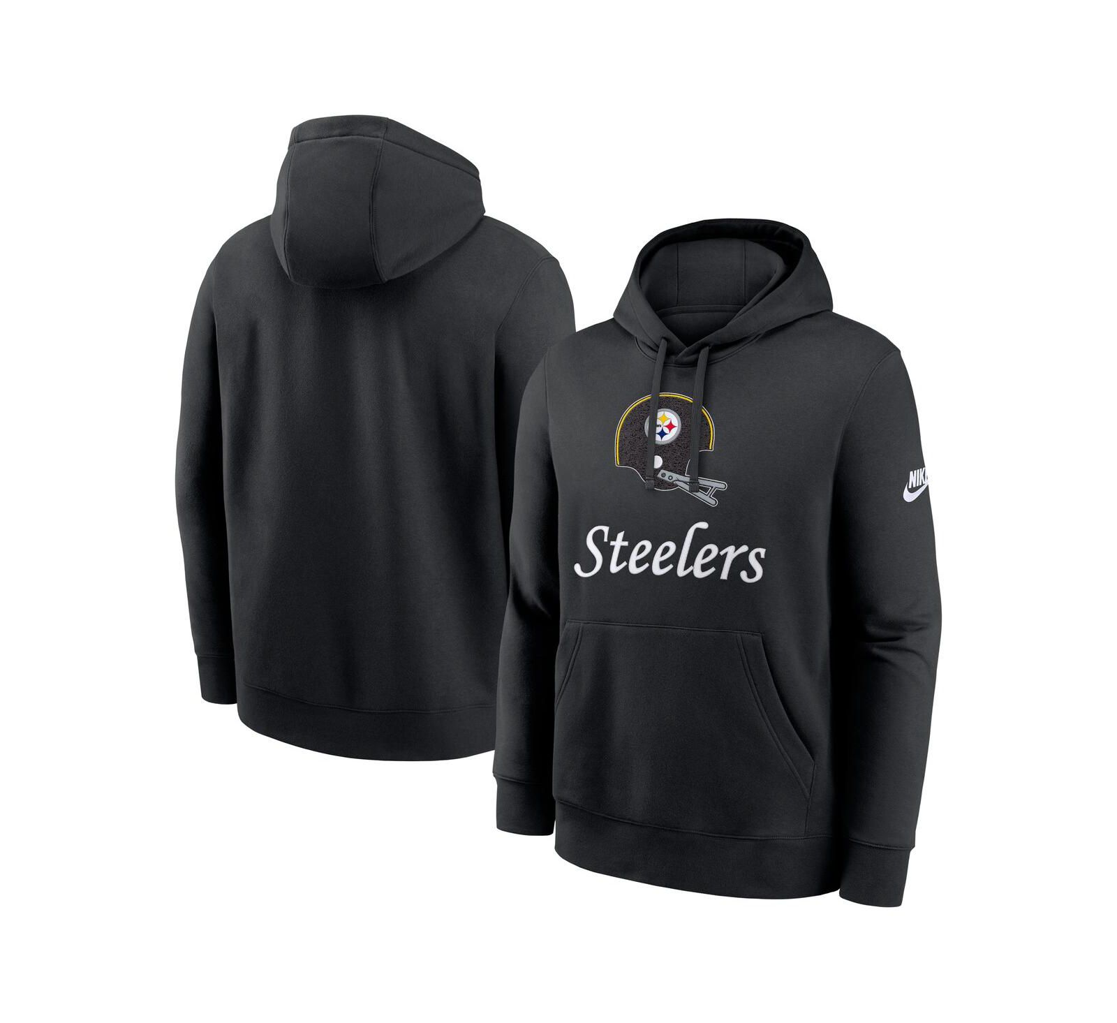 Nike Men's Black Pittsburgh Steelers Best Season Rewind Club Pullover Hoodie