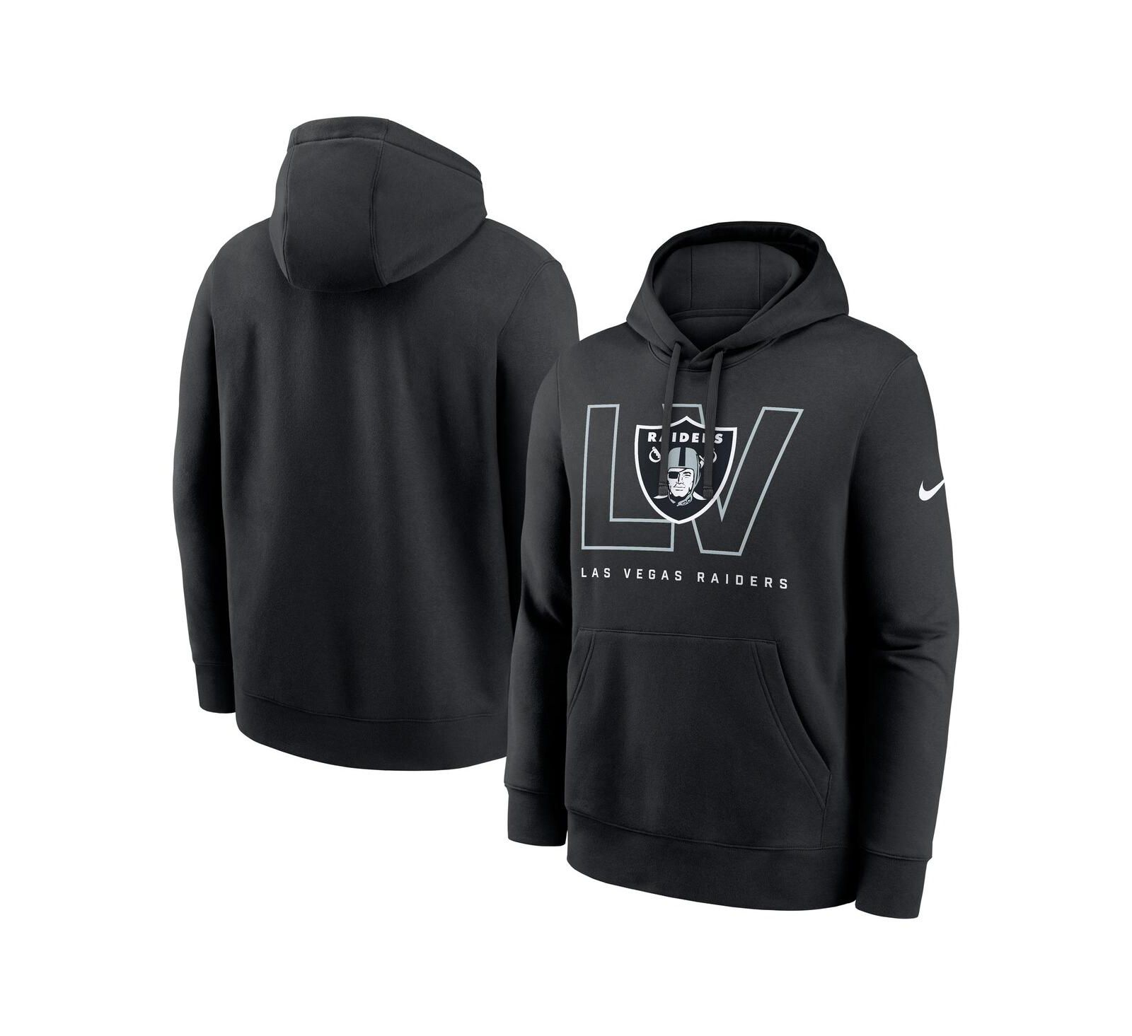 Мужское флисовое худи Nike Las Vegas Raiders Busted Play Club, черное