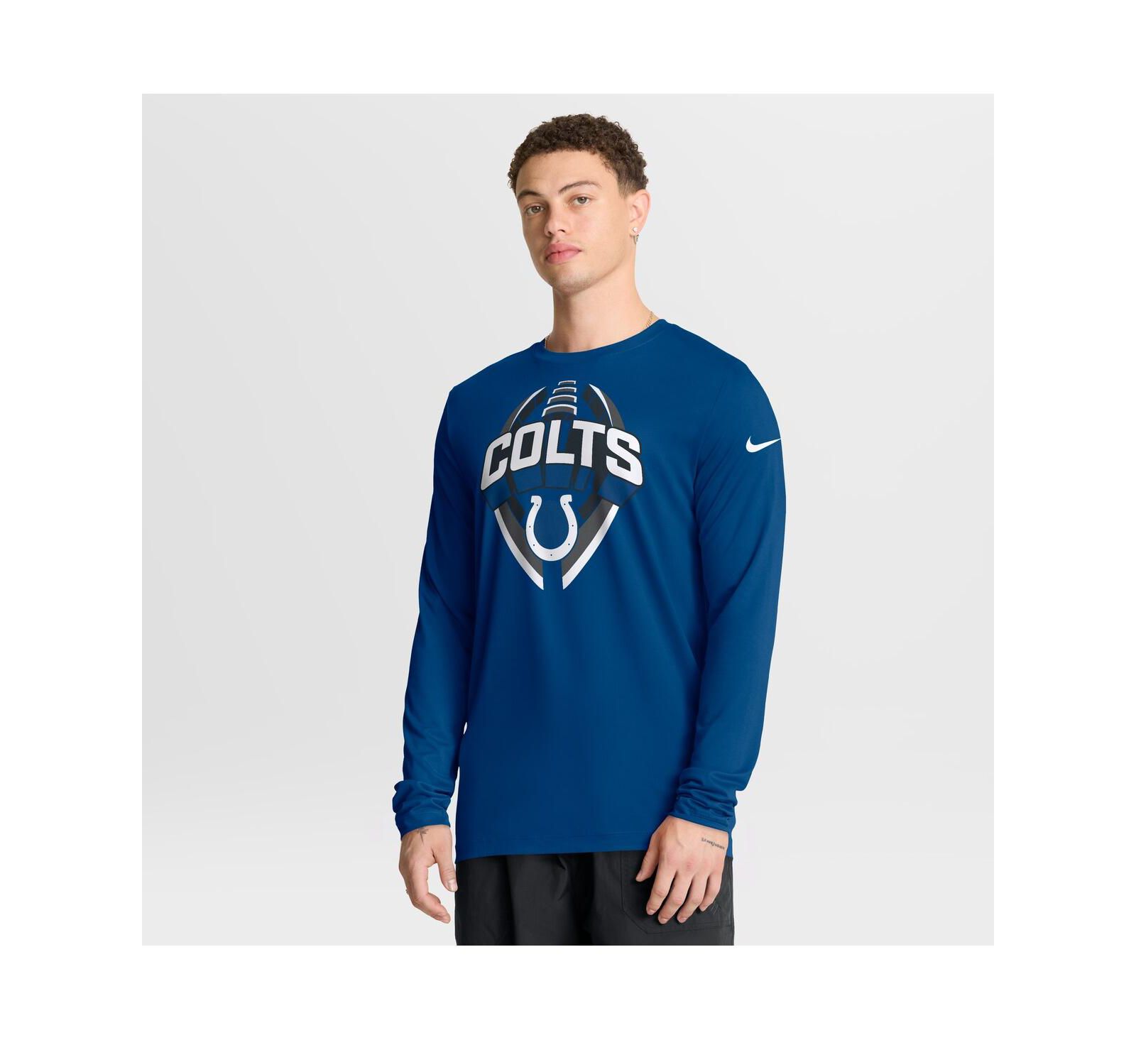 Футболка Nike Men's Royal Indianapolis Colts Primetime Legend Icon Performance Long Sleeve