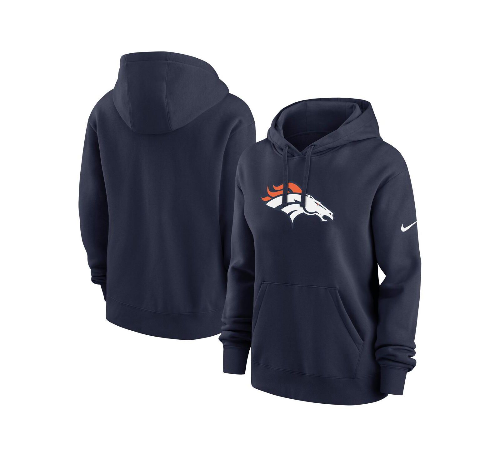 Nike Women's Navy Denver Broncos Club Fleece Pullover Hoodie