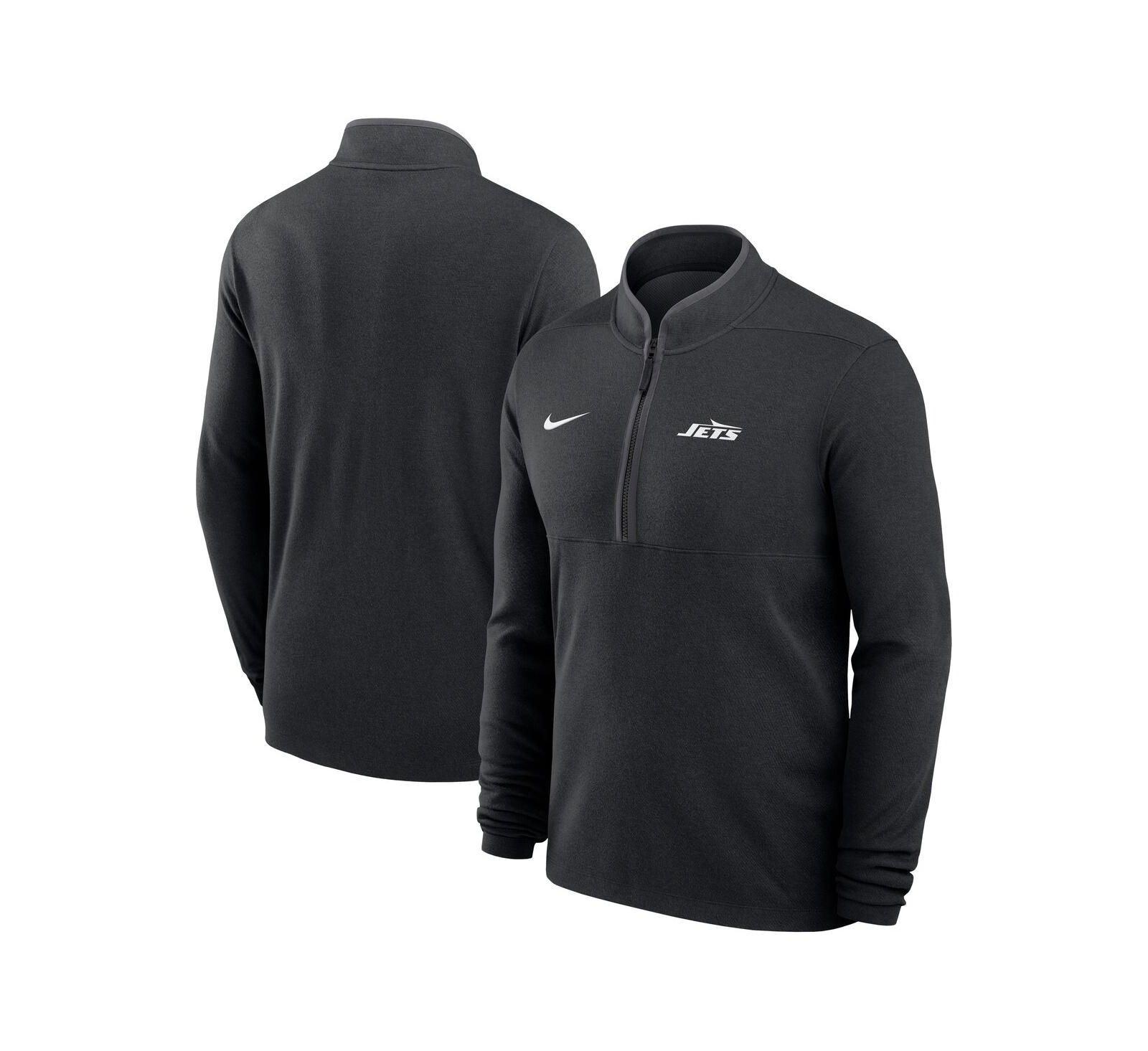 Nike Men's Black New York Jets Lightweight Victory Dri-FIT Half-Zip Pullover Hoodie