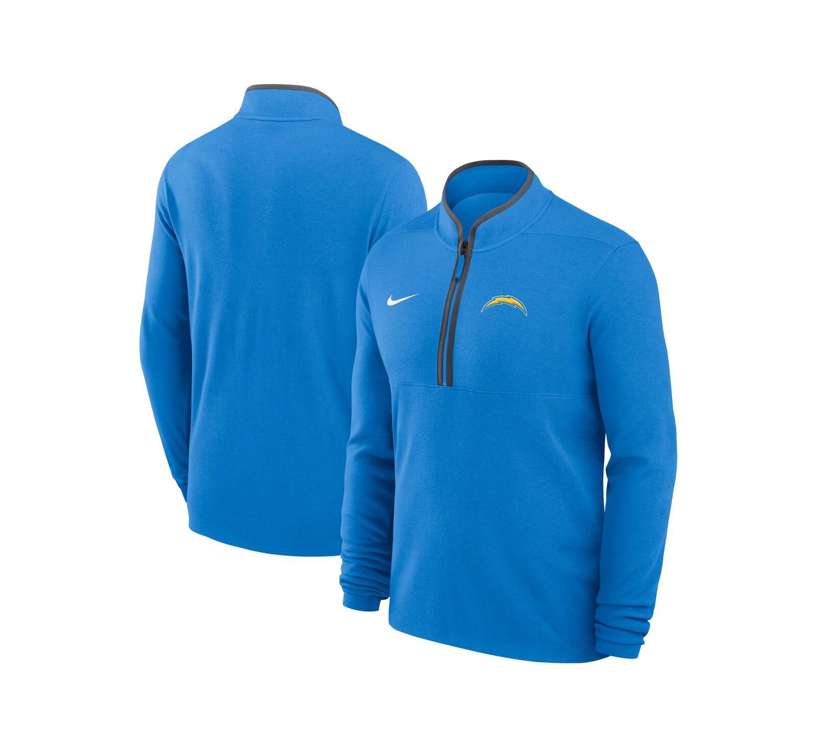 Мужское худи Nike Los Angeles Chargers Lightweight Victory Dri-FIT с полумолнией, Powder Blue