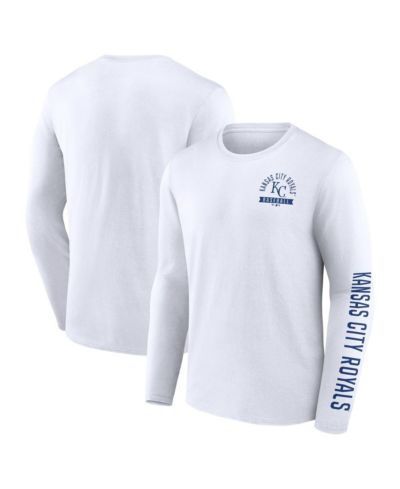 Мужская футболка Fanatics Kansas City Royals Press Box с длинным рукавом, белая