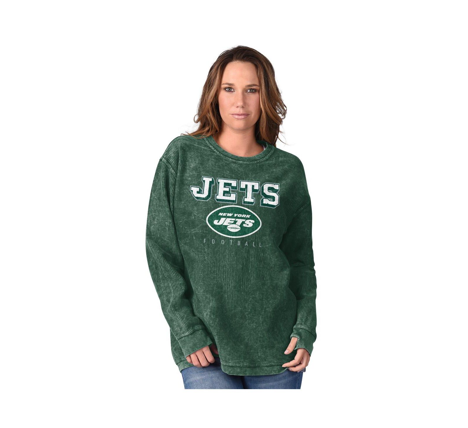 G-III 4Her by Carl Banks Женский свитшот G-III 4Her New York Jets Comfy Cord Pullover