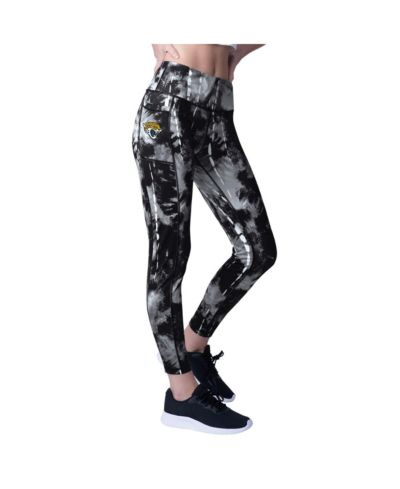 MSX by Michael Strahan Women's Black Jacksonville Jaguars Serena Tie-Dye Leggings