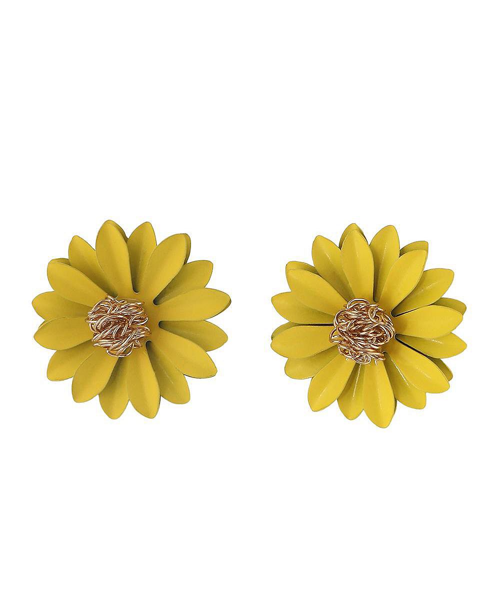 SOHI Women's Sunflower Stud Earrings